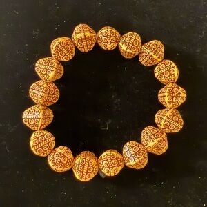 Tribal Patterned Bead Stretch Bracelet -